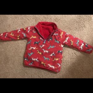 Reversible fleece lined sweatshirt